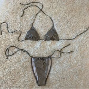 Silver Metallic Bikini